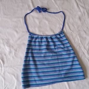 Vintage Blue striped crop top
